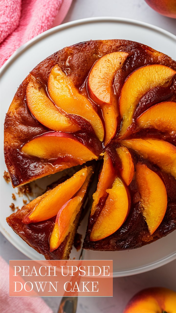 Peach Upside Down Cake With Hot Honey Delight Recipe