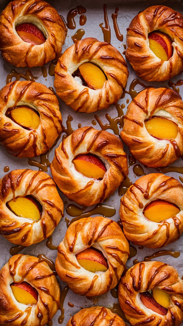 Upside Down Peach Puff Pastry Delight Recipe