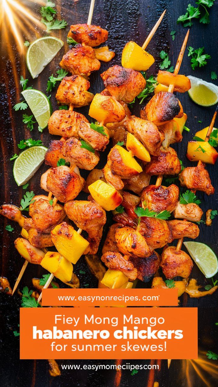 Sticky Mango Habanero Chicken Bites: Fiery Bliss for Your Taste Buds